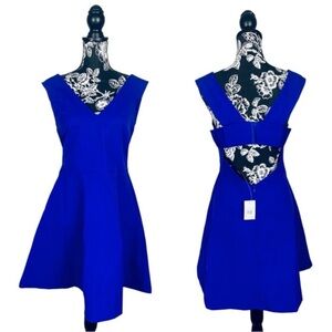 NWT Felicity and Coco blue fit and flare open back Bianca dress size large